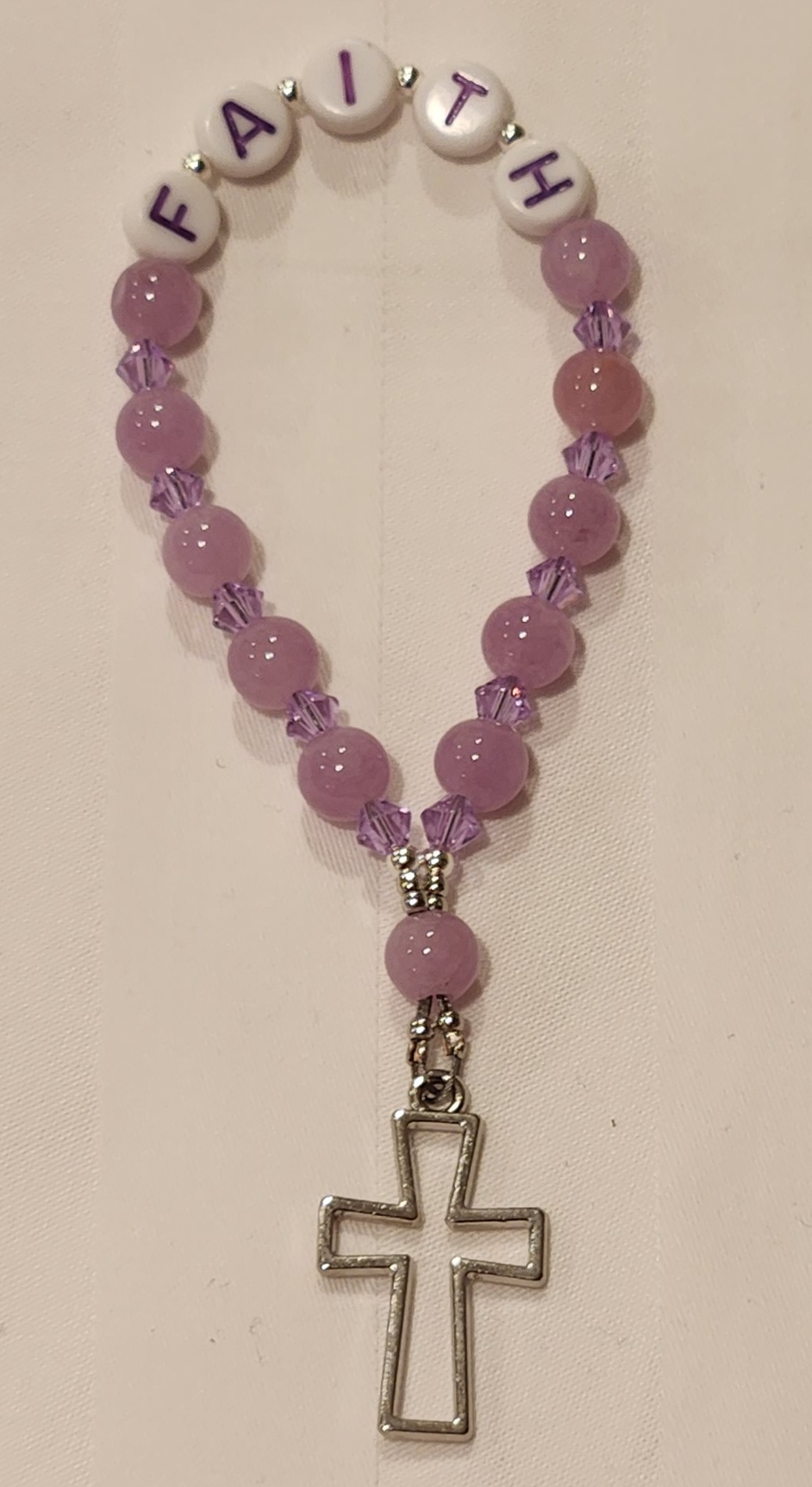pink faith mini rosary