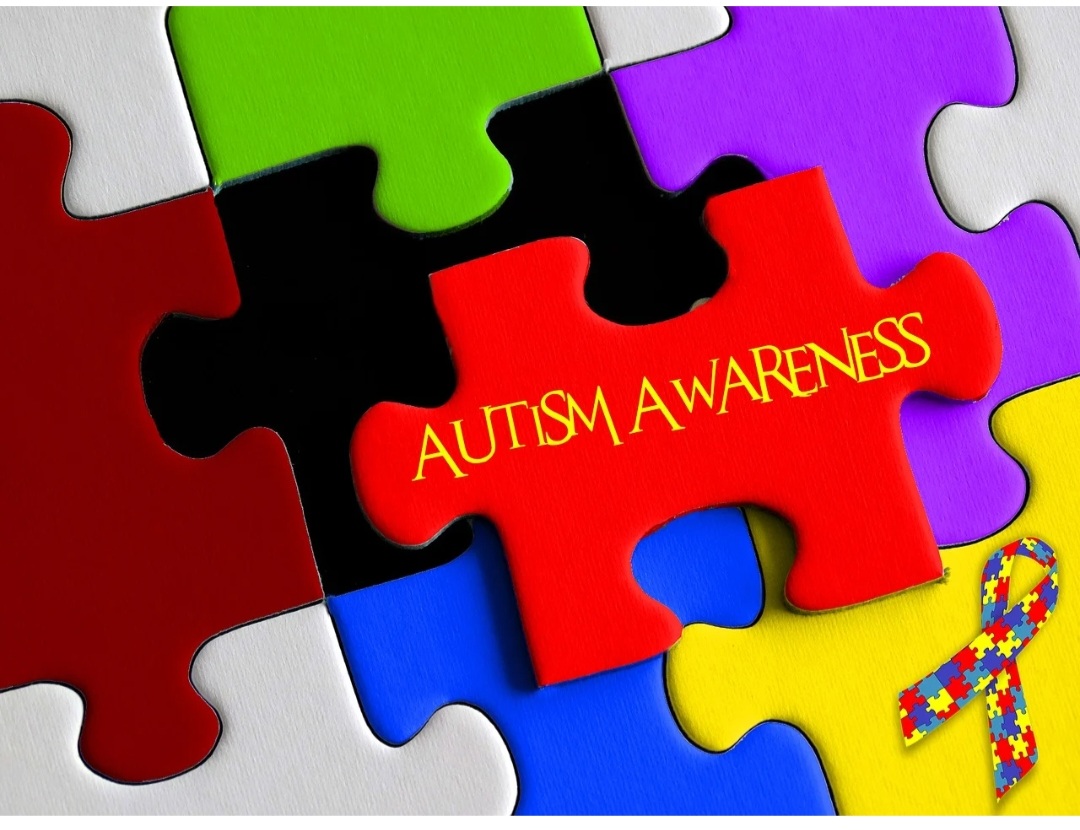 Autism Awareness Illustration of children learning