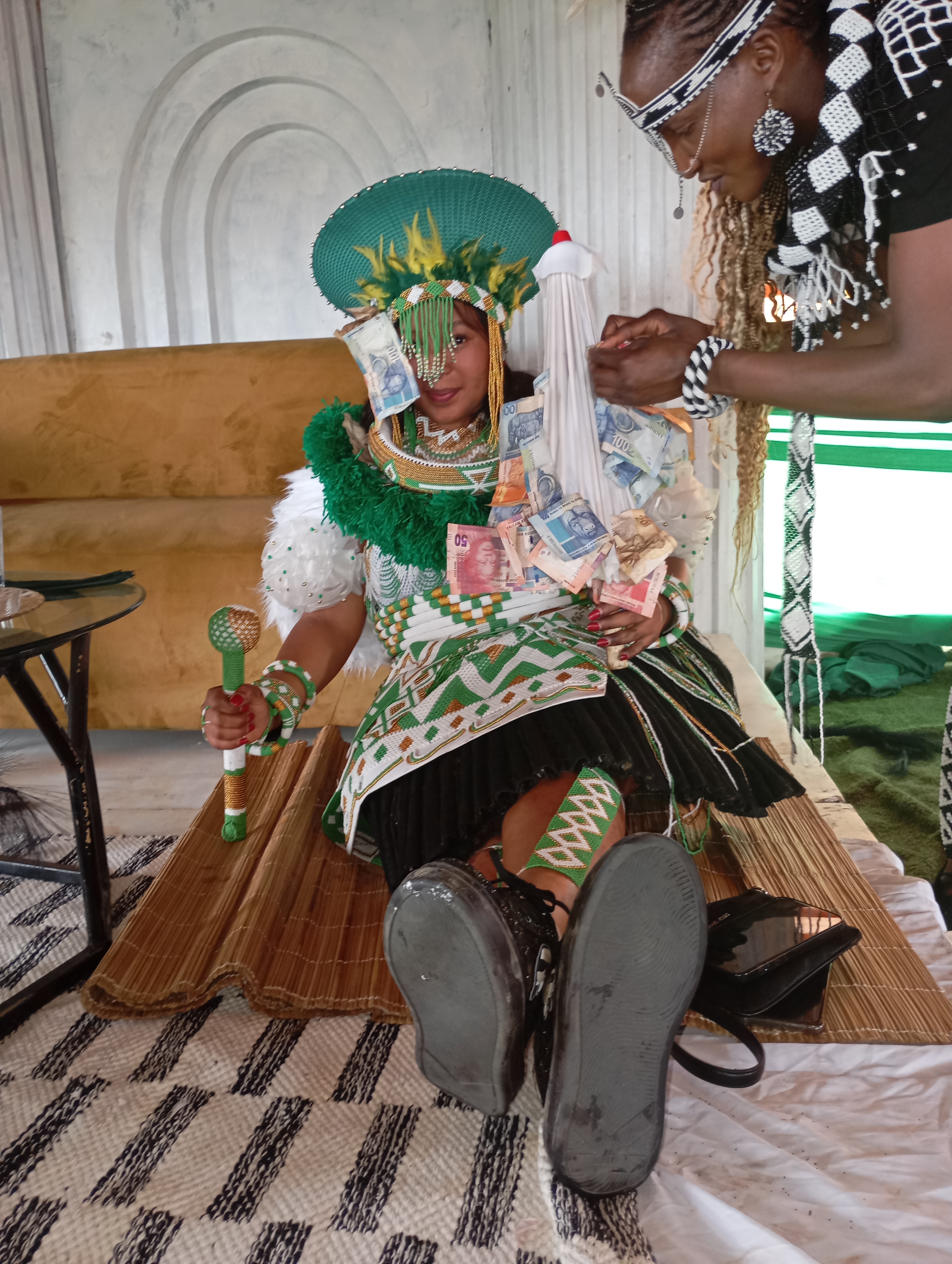 Bride getting for the dance