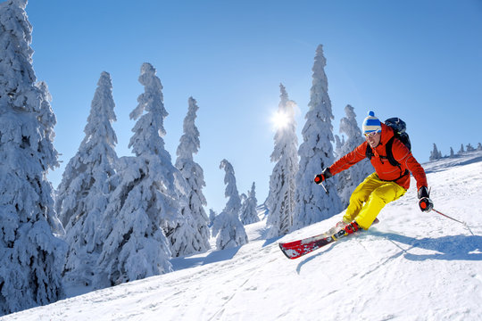 skiing