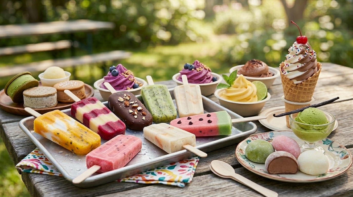 all kinds of ice cream 