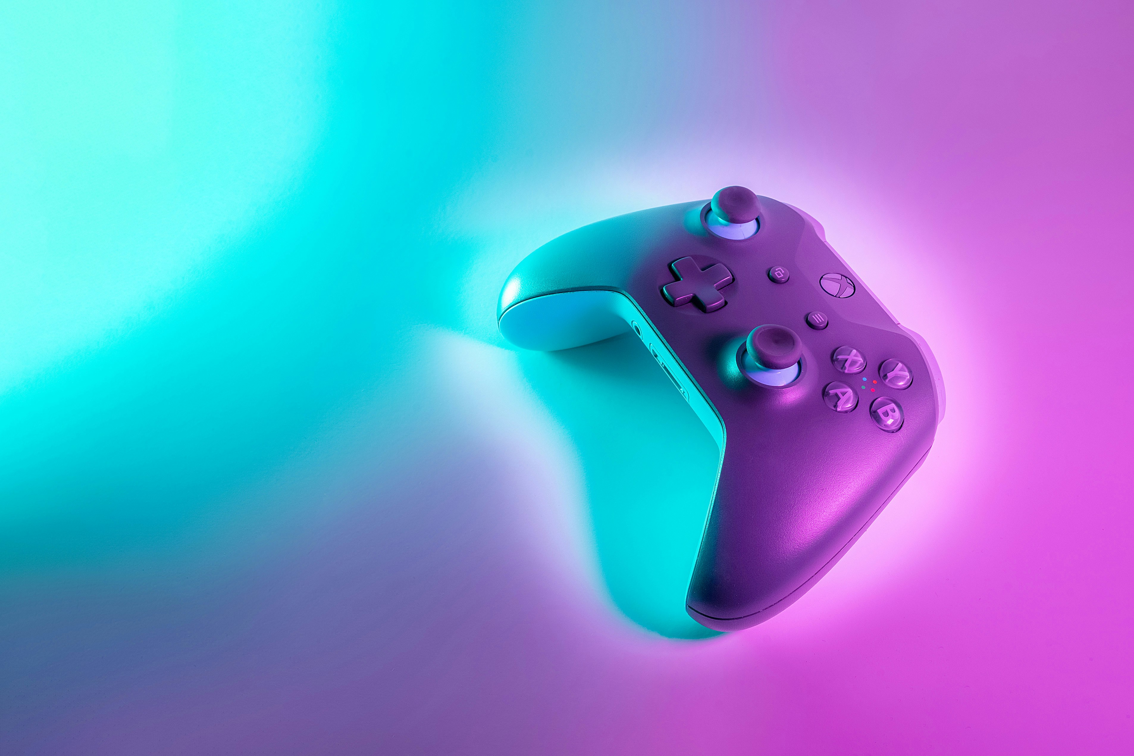 Gaming controller with colorful lighting