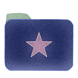 a dark blue folder icon with a lilac star in the middle 