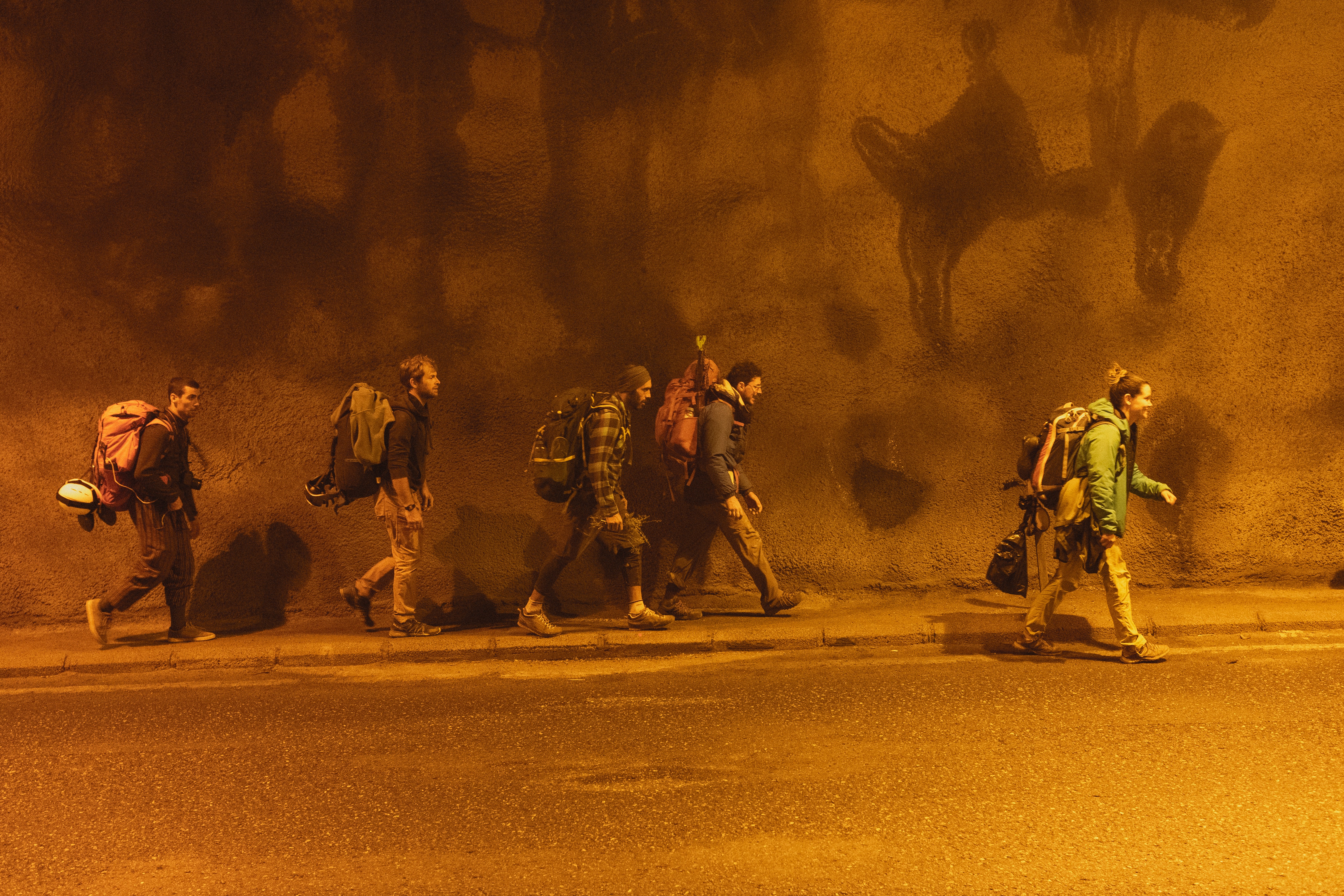 Post-apocalyptic survival scene