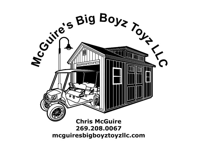  McGuire's Big Boyz Toyz of Three Rivers Michigan 49093 Logo on http://ShedsForSale.com