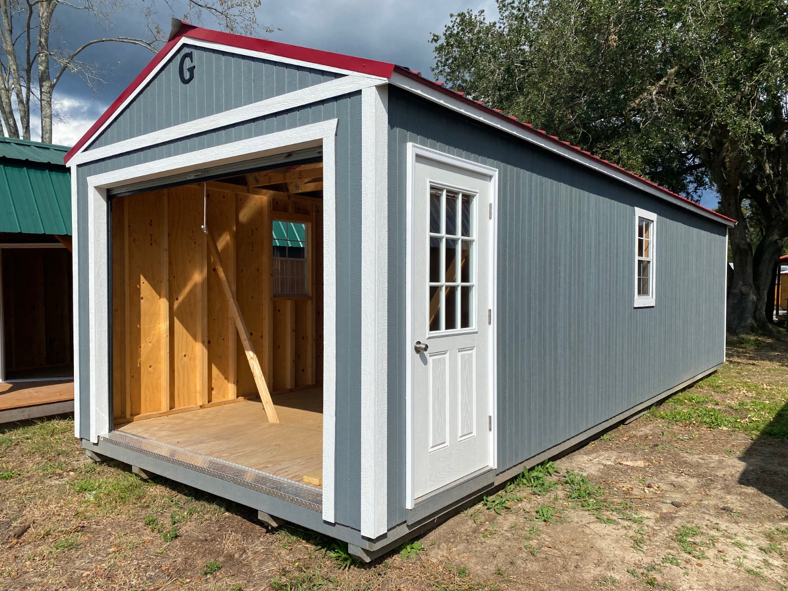12 x 32 Garage Shed For Sale from Low Country Structures in Moncks