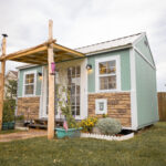 10x16 shed home office exterior with awning