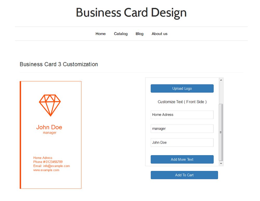 Business Card Design Plugins for Online Stores Shopify