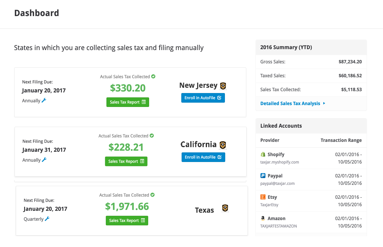 Online Sales Tax Preparation & Filing Software TaxJar