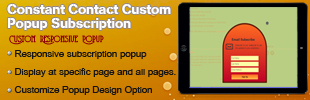 ConstantContact Custom Popup Subscription app banner