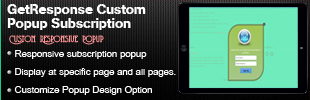 GetResponse Custom Popup Subscription app banner