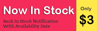 Now in stock @ $3 app banner