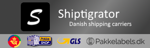 Shiptigrator - GLS Pakkeshop, Post Danmark and Pakkelabels.dk Integration app banner