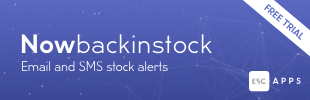 Now Back in Stock - Email & SMS Out of Stock Alerts app banner