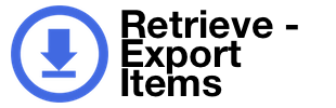 Retrieve - Export Items app banner