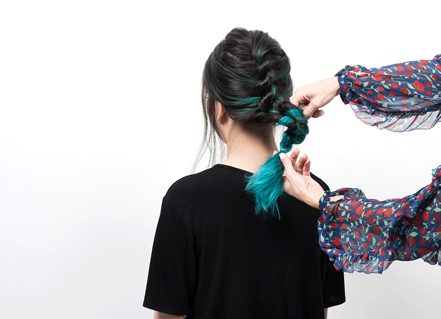 How to twist and pin hair into ope braid bun