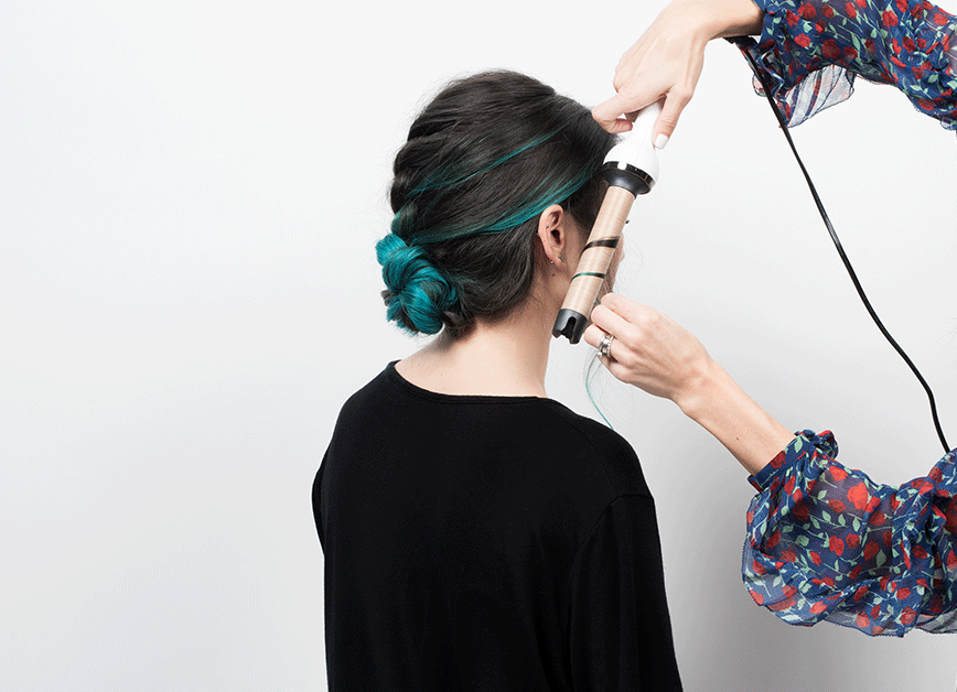 Curl hair for loose waves, romantic date night hair idea