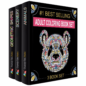 Adult coloring book set