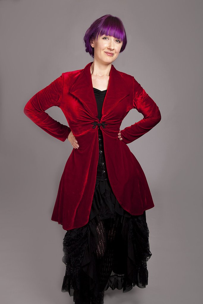 Long rose Bolero in Red