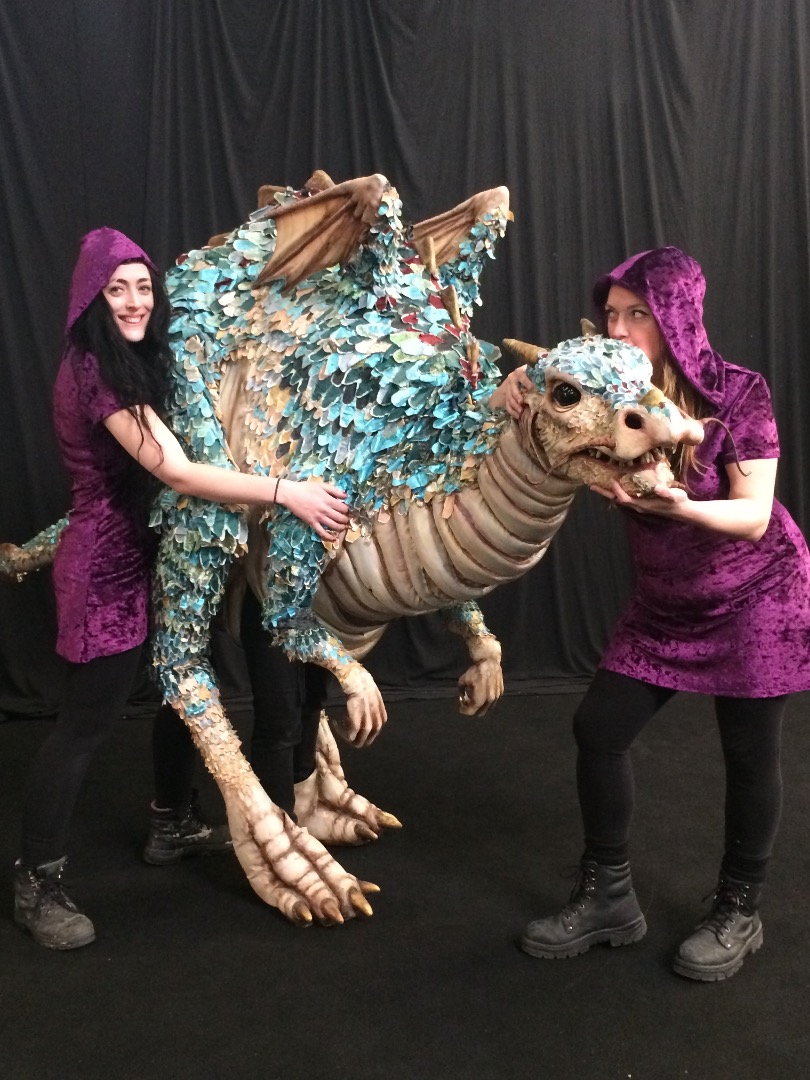 Meet Cassie, Celia & Dumpling, the Chinese Water Dragon..modelling for our new Velvet Battle Dresses!
