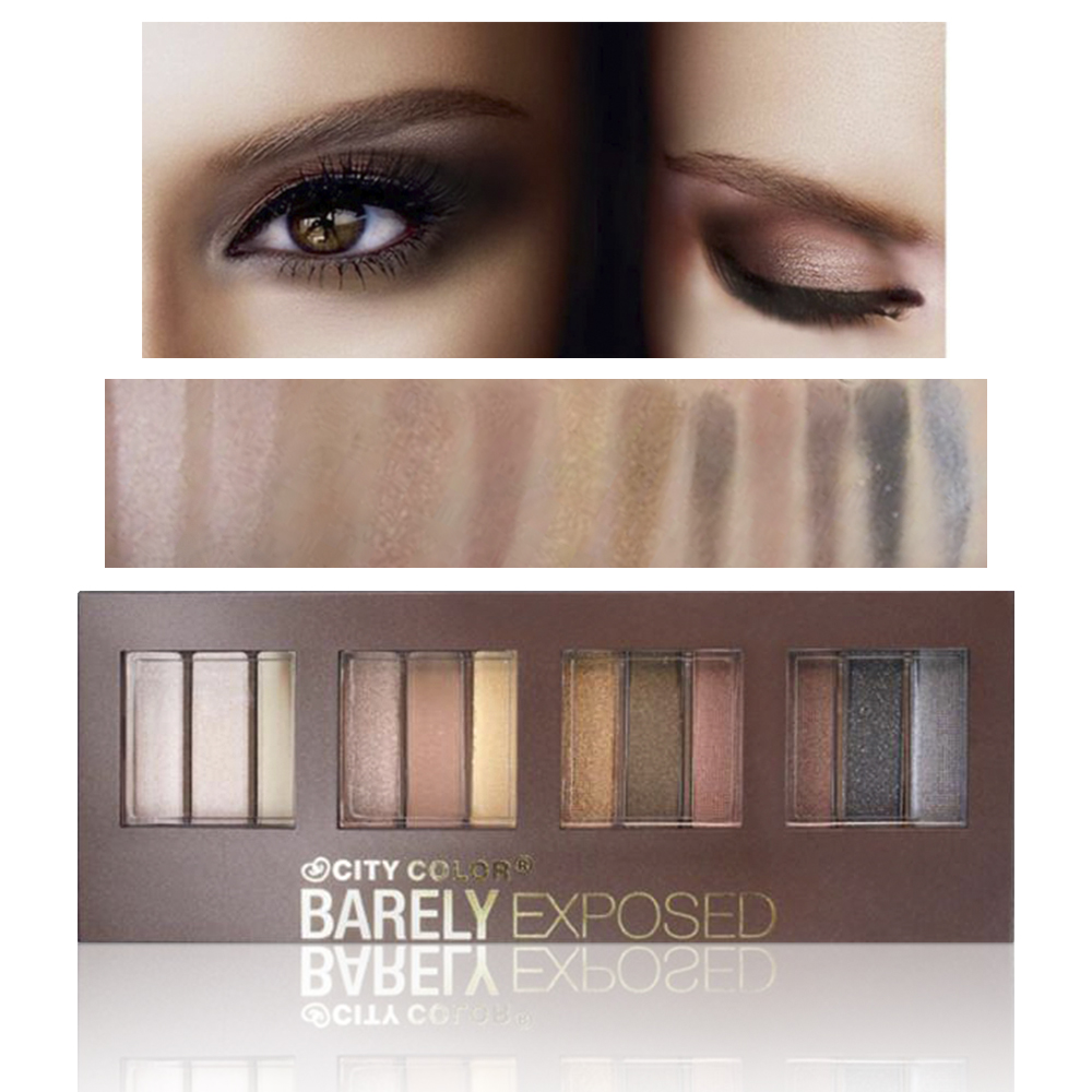 CITY COLOR Barely Exposed Eye Shadow Palette - Day/Night 12 Colors