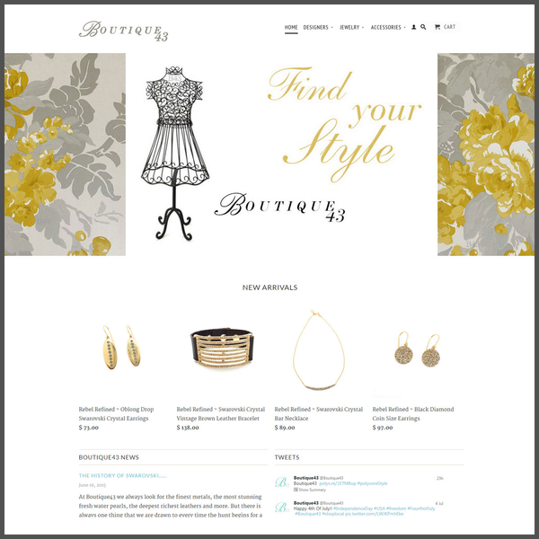 Elegant apparel store