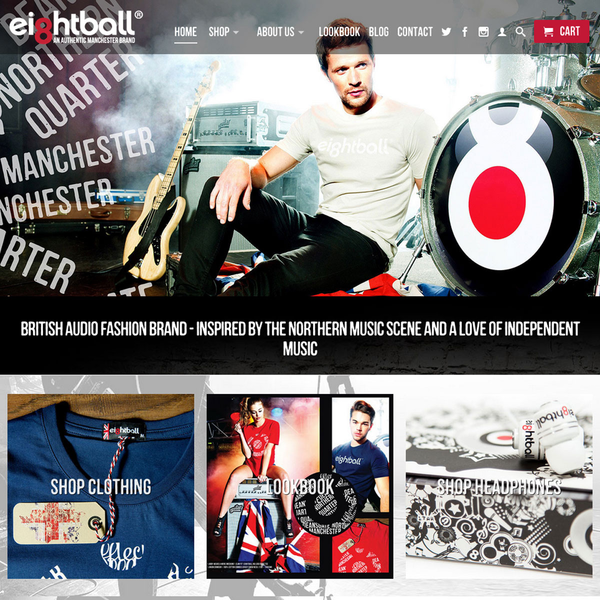 Custom Design, Theme Build Integration, Social Media Branding & Consultancy www.ei8htball.co.uk