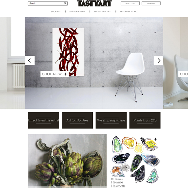 Build customisation following a redesign - http://www.tastyart.co.uk/