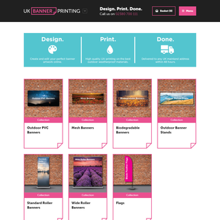 For new store UK Banner Printing we built a totally custom theme, and designed their branding.