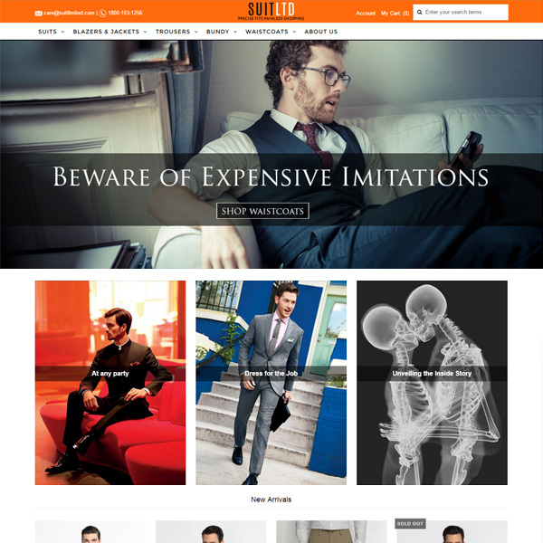 Responsive Shopify Store - Stylish Apparel for Men - SuitLimited.com