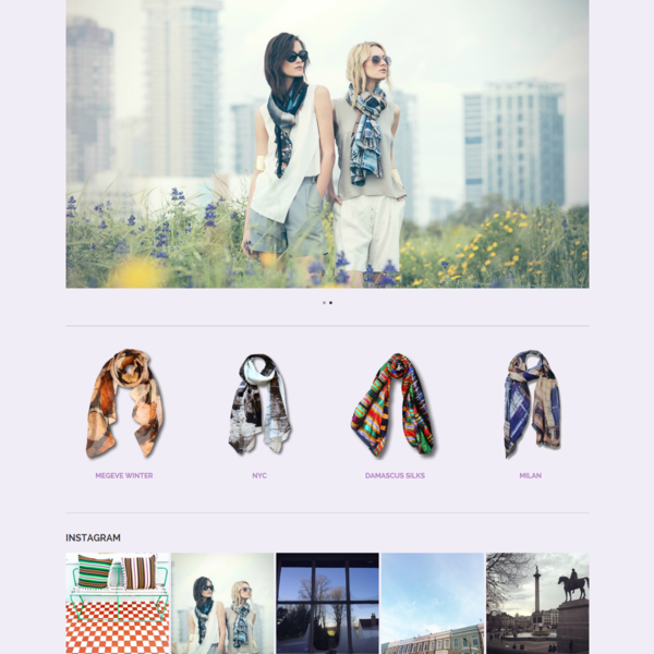 Shopify store for Celia Gould luxury scarves brand