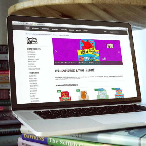 BadgeBomb.com - Theme design and front end scripting for this awesome badge wholesaler.