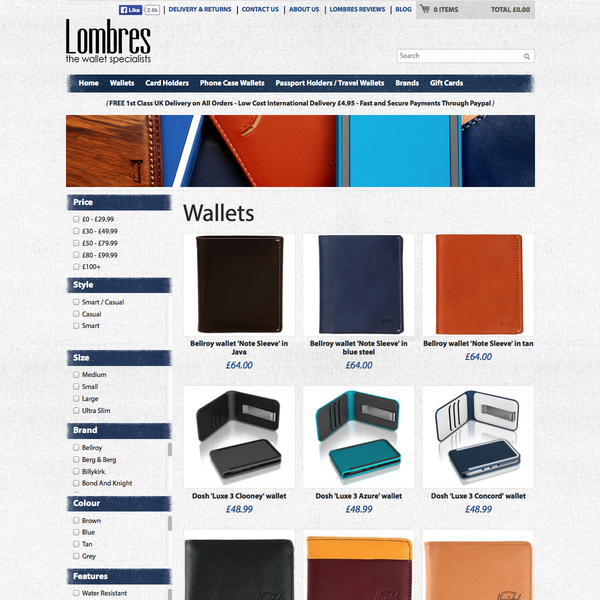 lombres.com - Various enhancements including bespoke faceted navigation with lazy load