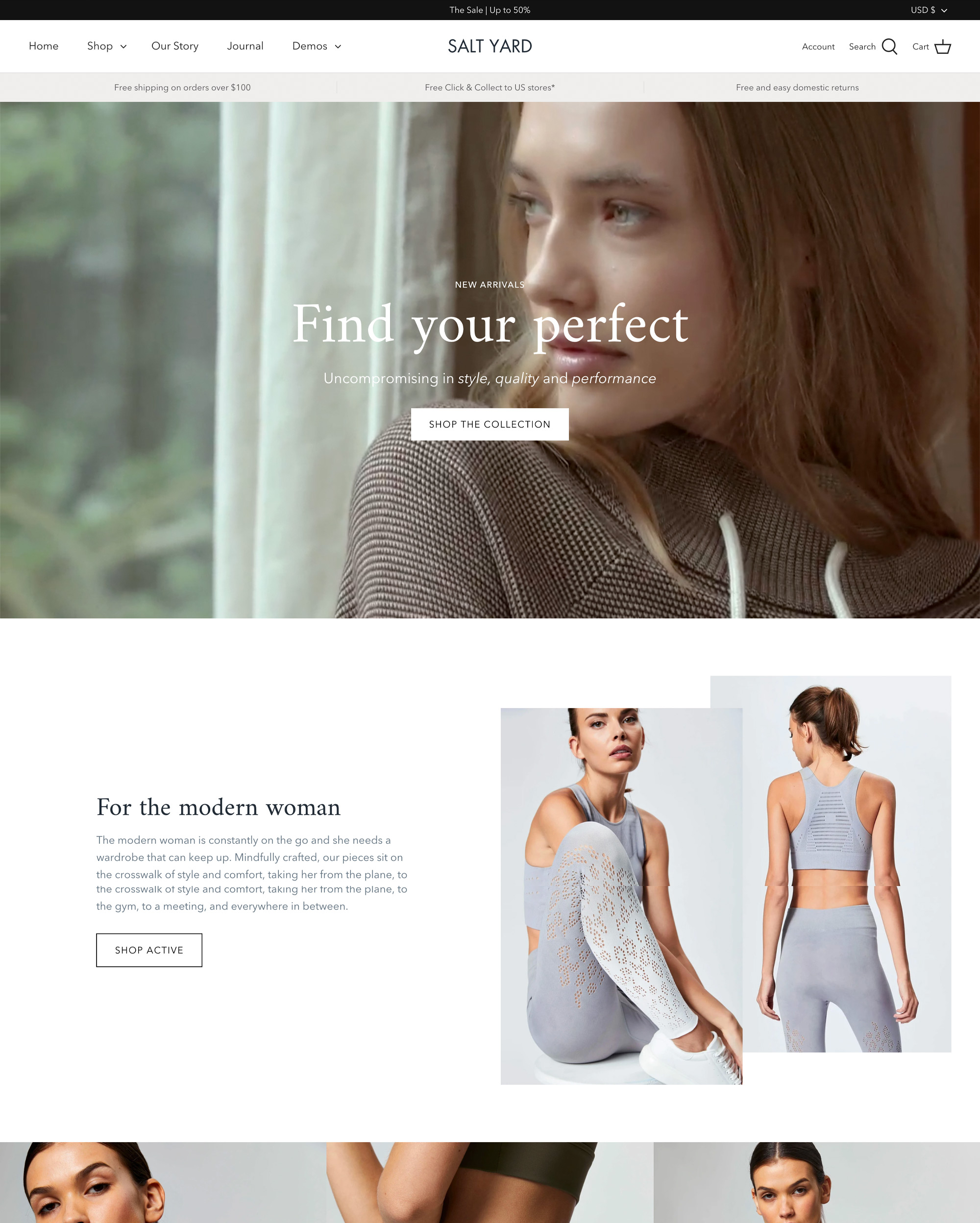 Desktop preview for the Symmetry - Salt Yard theme