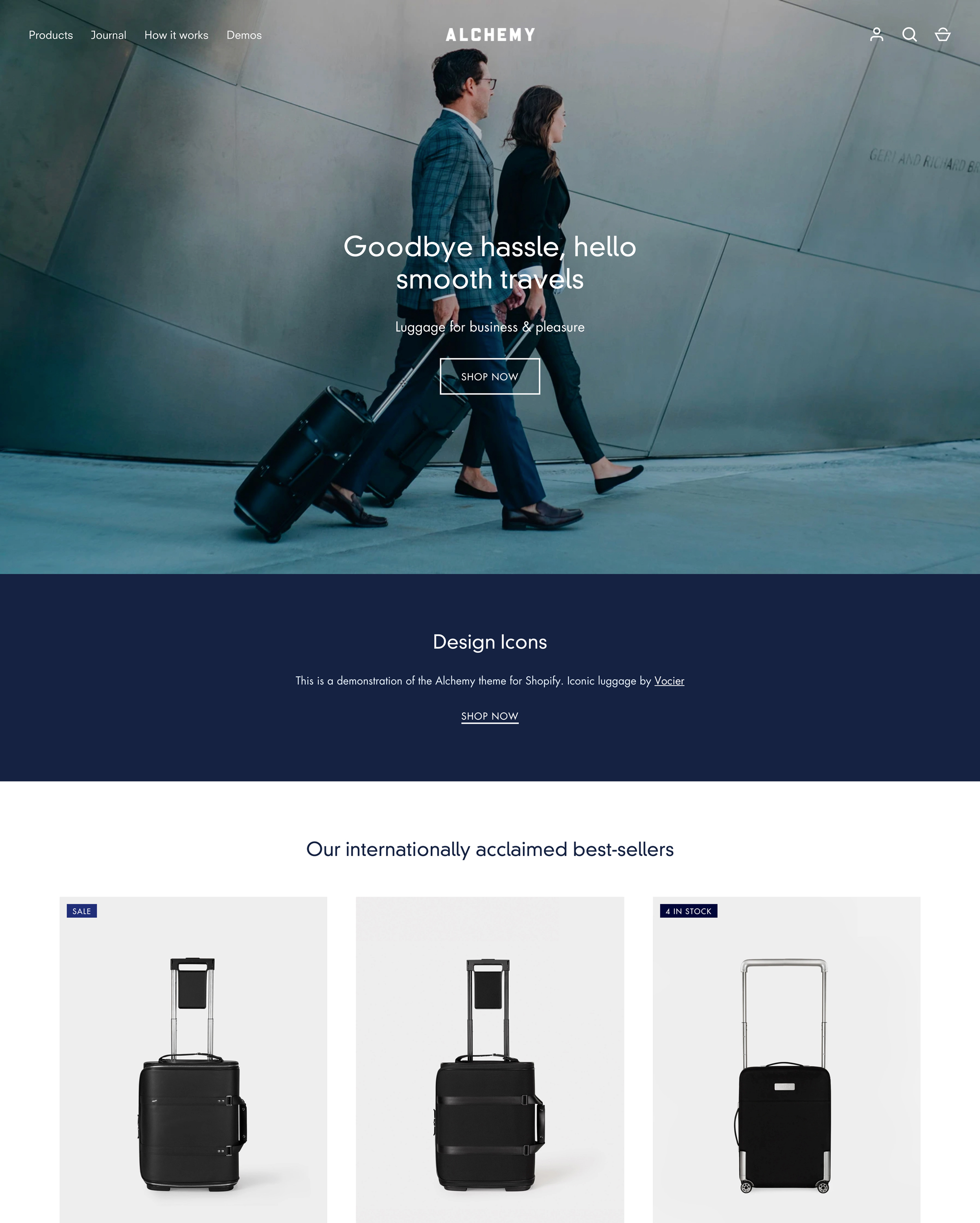 Desktop preview for the Alchemy - SwimClub theme