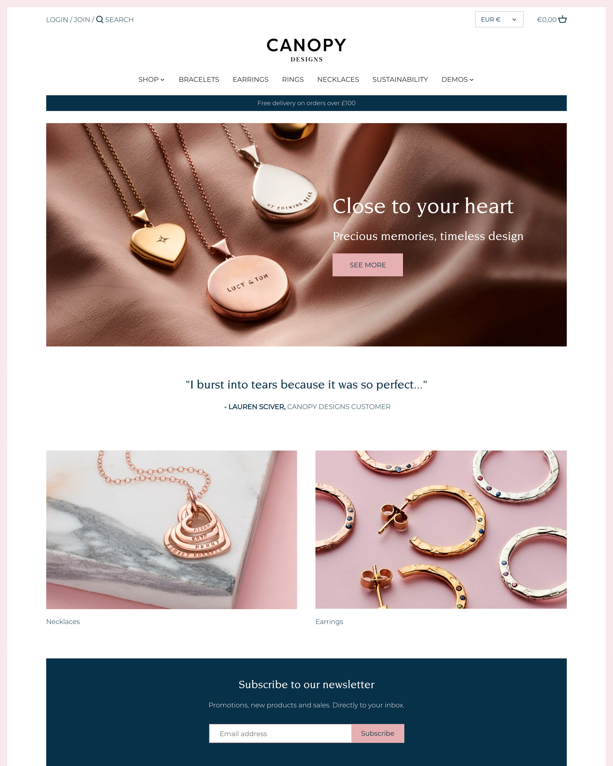 Desktop preview for the Canopy - Elda theme