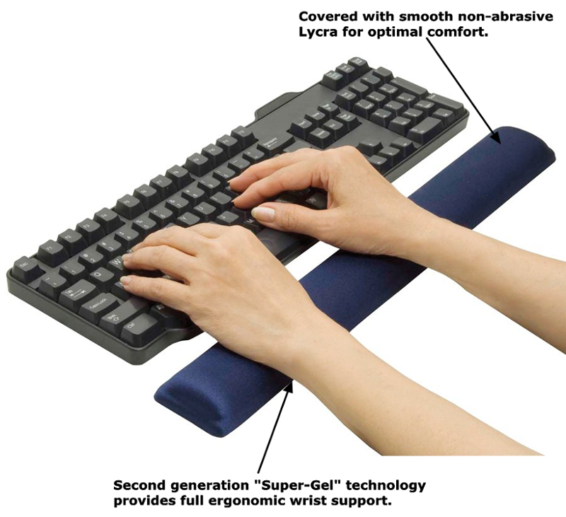 DAC® MP128 SuperGel Straight Edge Keyboard Wrist Rest 145870
