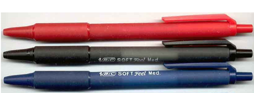 BIC® Soft Feel® Retractable Ballpoint Pen Set - 1.0 mm Medium Point, 12