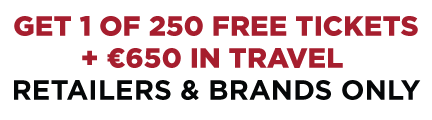 Get 1 of 250 Free Tickets + &euro;650 in Travel, Retailers & Brands Only