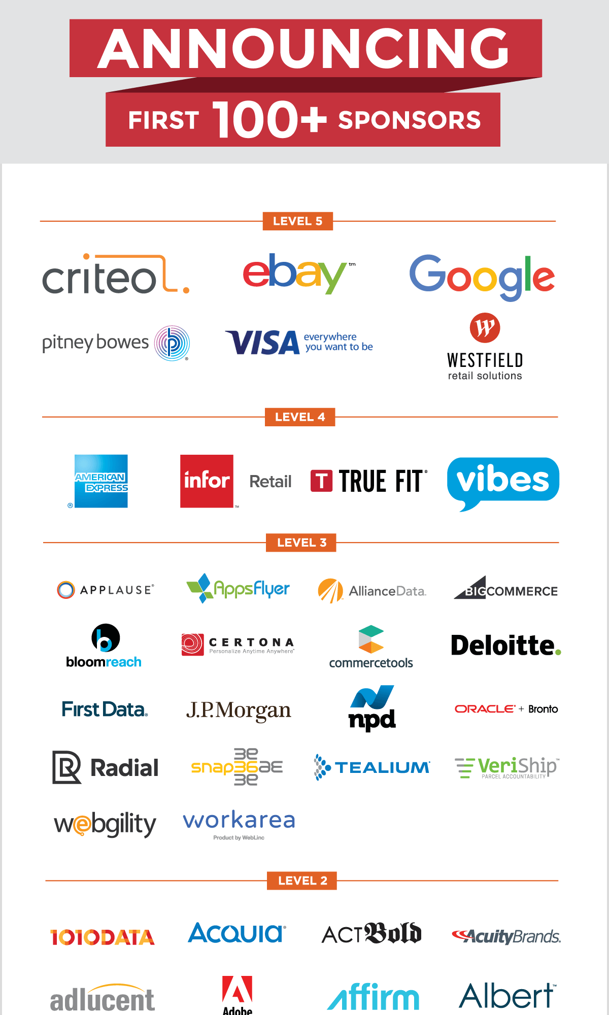 Announcing First 100+ Sponsors