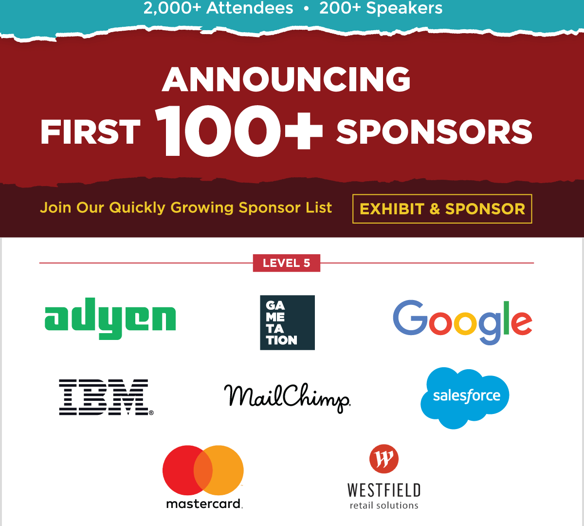 ANNOUNCING FIRST 100 SPONSORS -- Click to exhibit and sponsor!