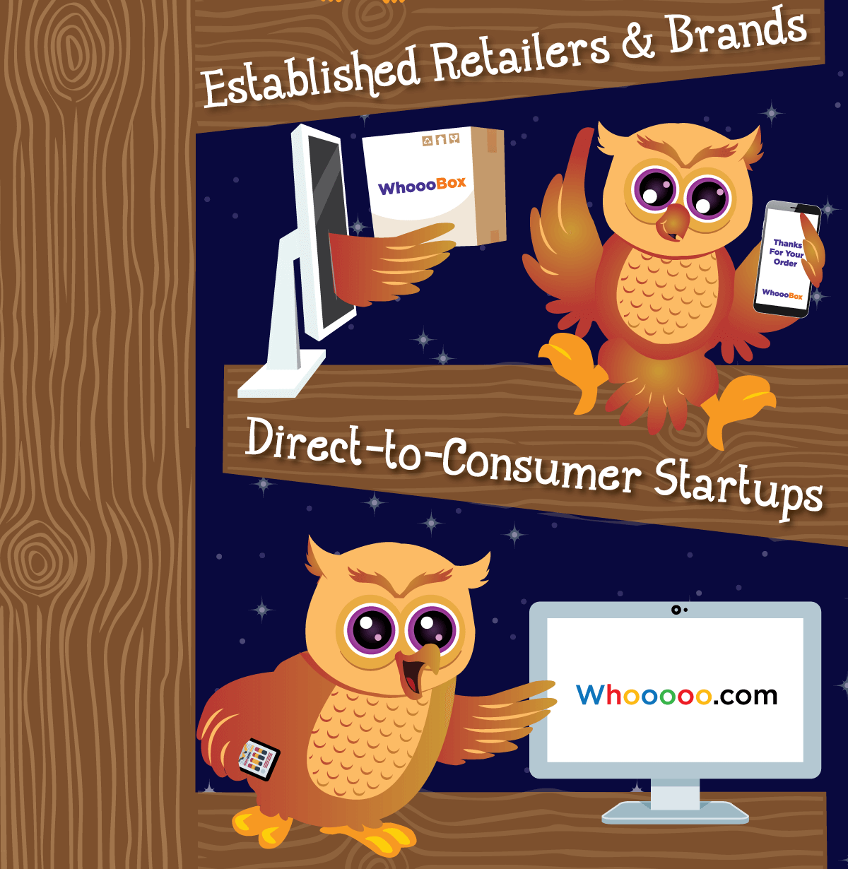 Established Retailers & Brands, 
Direct-to-consumer Startups