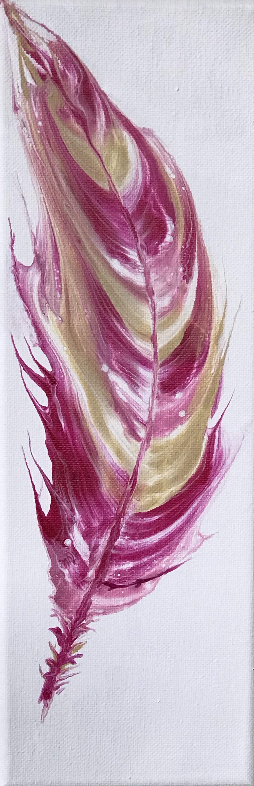 Pretty In Pink Feather-paintings-Showflipper