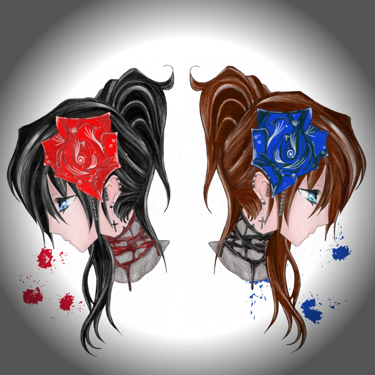 Goth Girl Art-digital sketch Showflipper