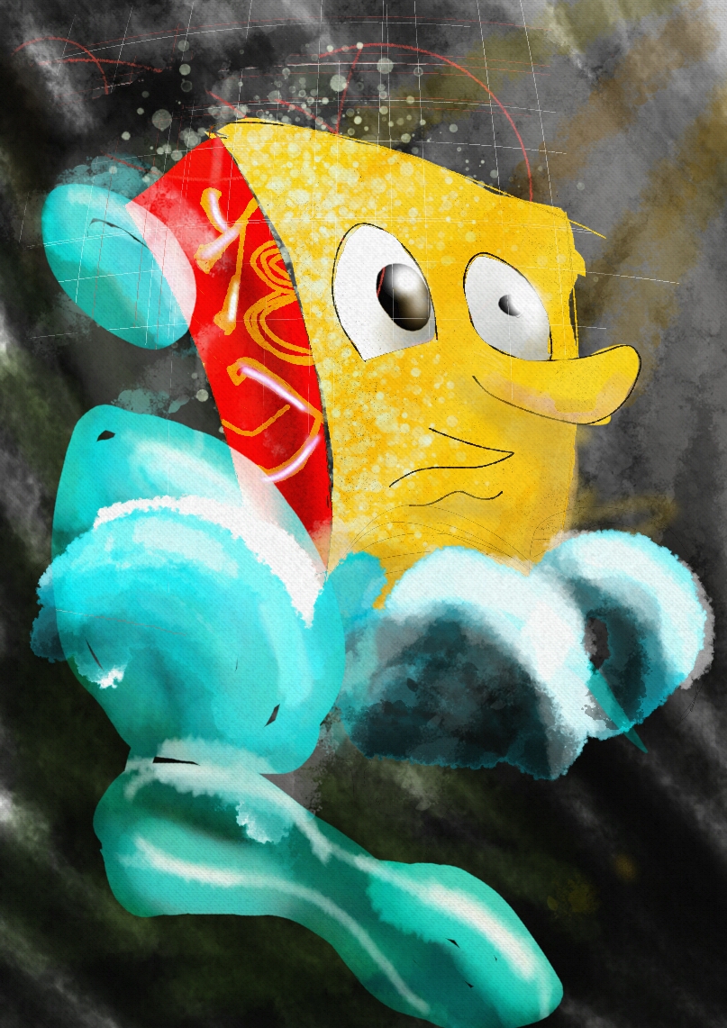 Unusual Sponge Bob-illustration Showflipper