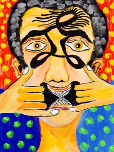 Selfportrait Hourglass Digital Art