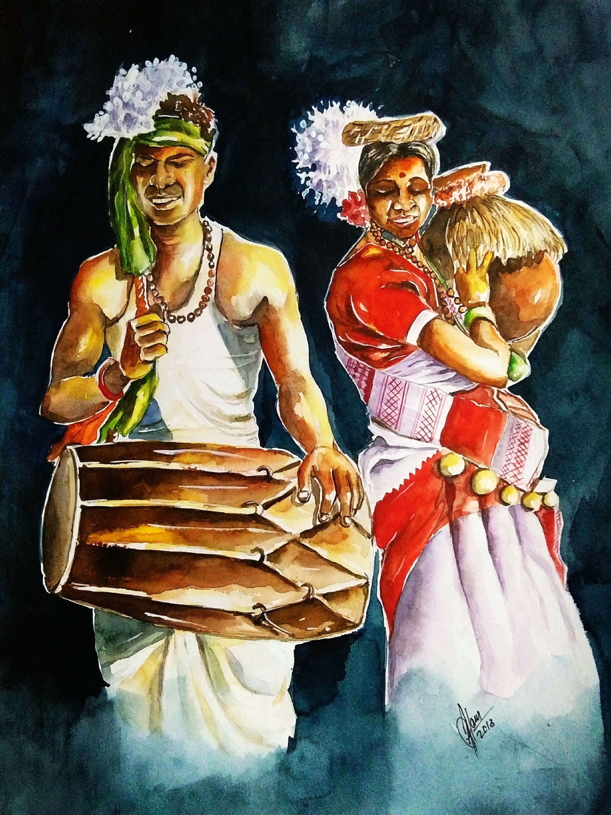 Sarhul Puja PaintingÂ  Fine Art