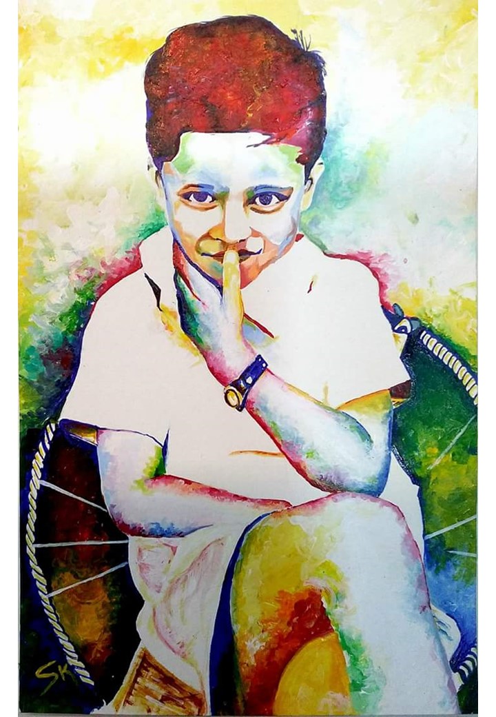Portrait Painting Of a Kid
