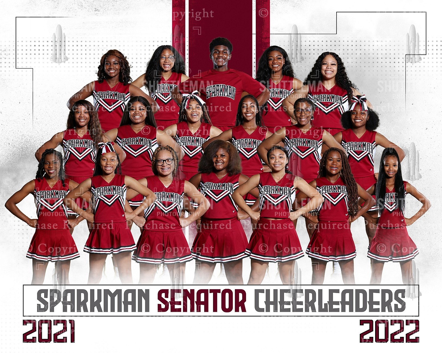 Sparkman Basketball Cheerleader Team pictures for 2021-22 season are Ready to Order!!! 