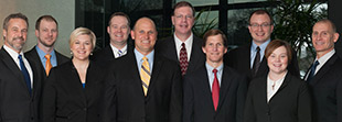 FROM LEFT, BACK ROW: Dan Murphy, Dan Stewart, Tom Fitzpatrick, Josh Wolberg, Alan Pitts FROM LEFT, FRONT ROW: Jim McDonald, Jessica Henderson, Matt Gulseth, Steve Woodley, Jana Dahle